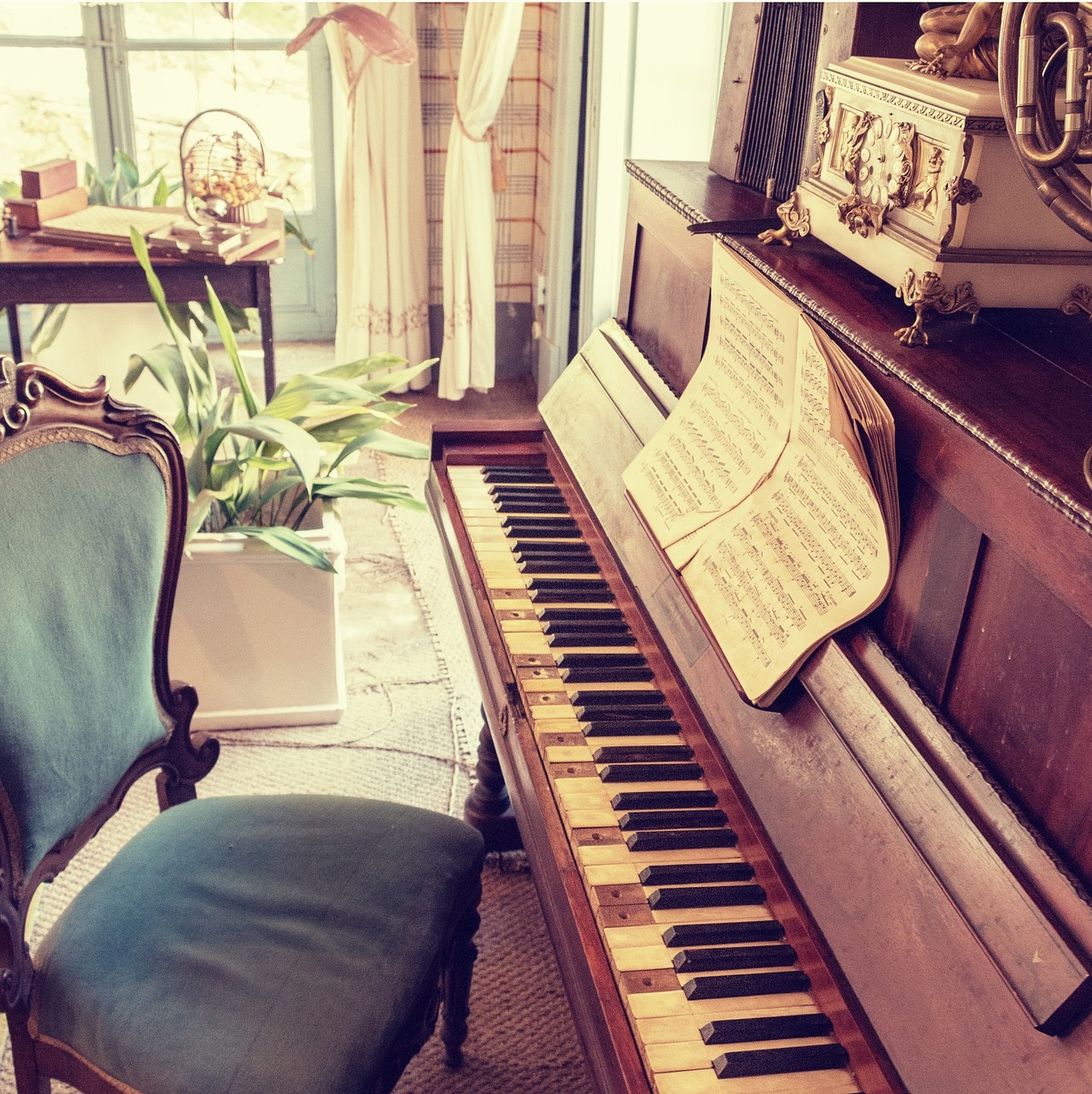 Une partition de piano ancienne